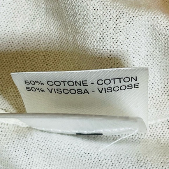 NWT Purotatto Ivory Cardigan Lightweight Sweater Maglia Con Stampa Large Italy - Picture 14 of 16